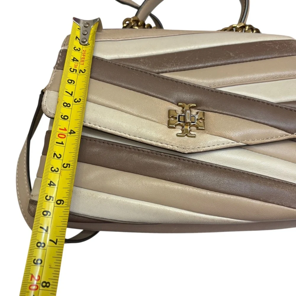 Tory Burch Kira Chevron Colorblock Top-Handle Satchel Bag Rare tlc